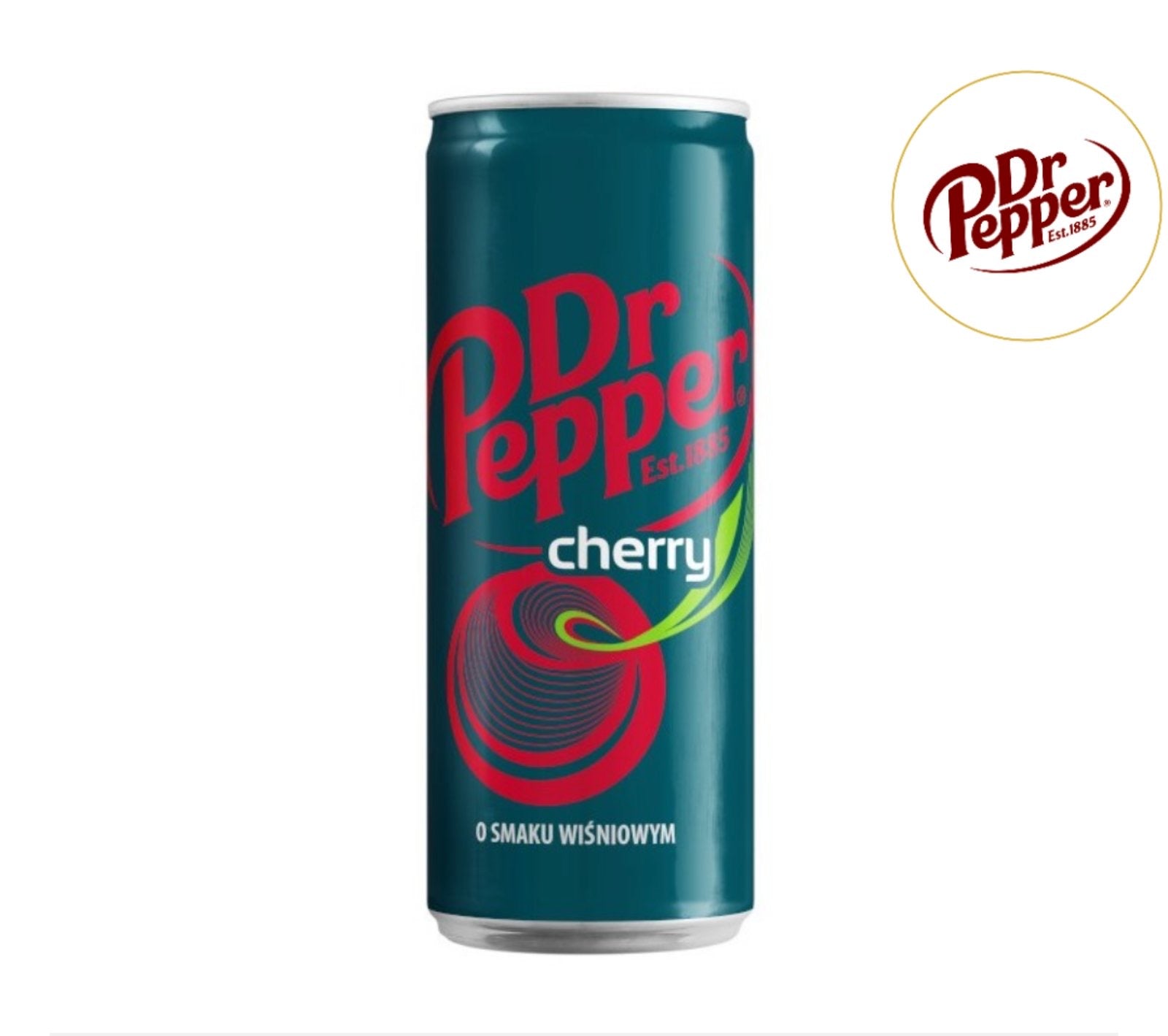 Dr Pepper cherry can on a white background